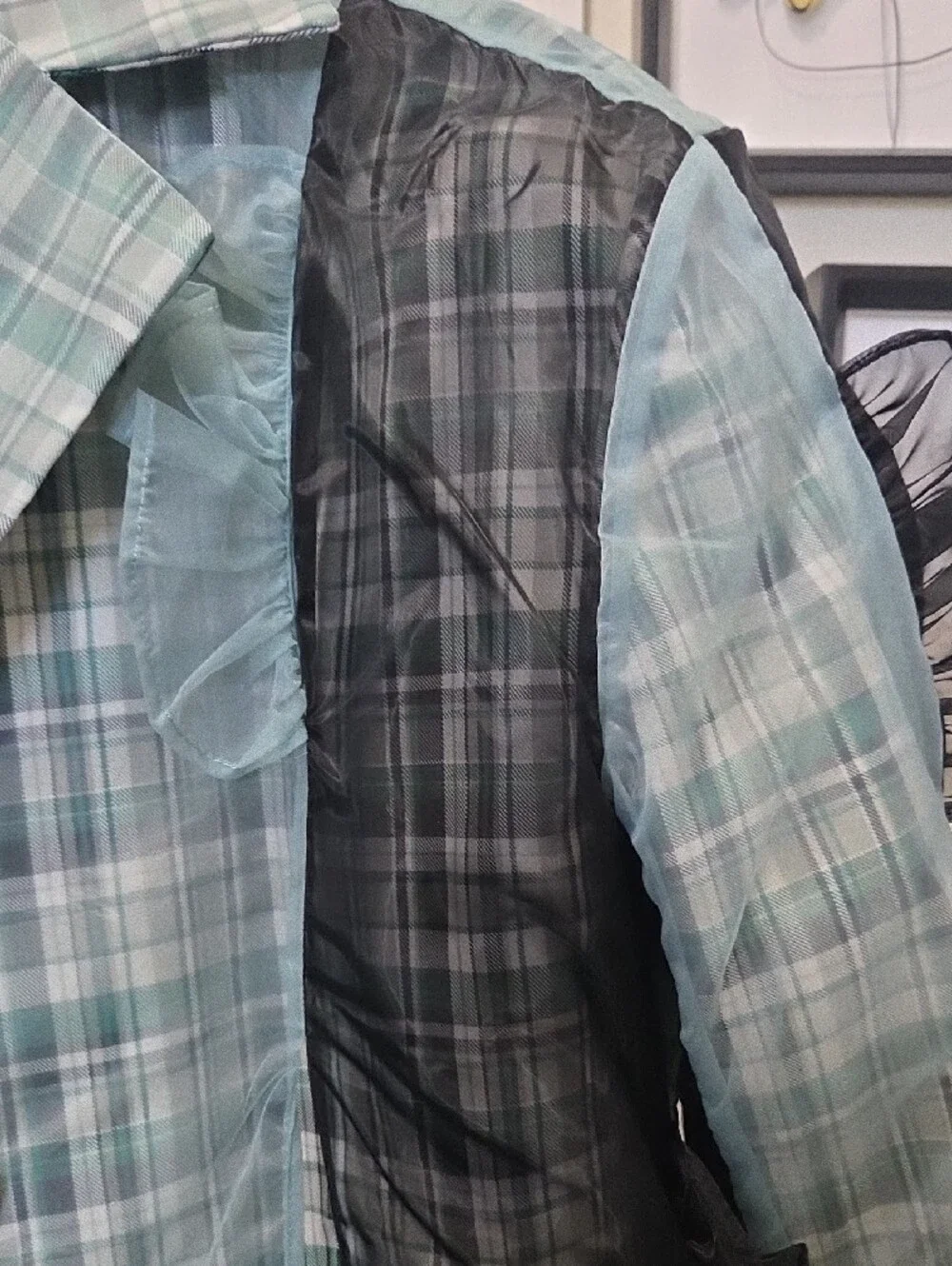 N/A mint plaid